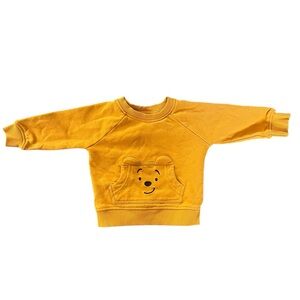 Hanna Andersson‎ Disney Winnie The Pooh Mustard Yellow Pullover Sweatshirt